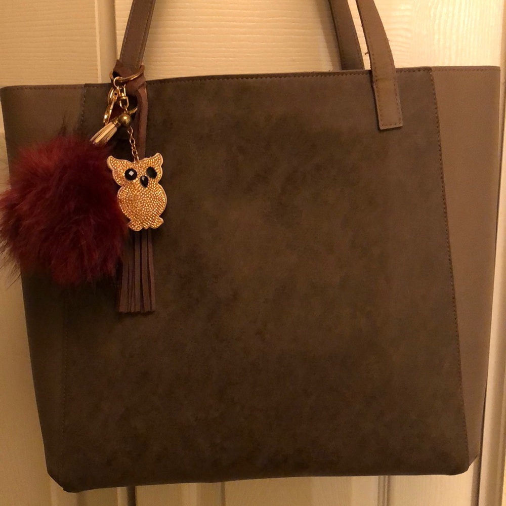 Large vegan leather tote